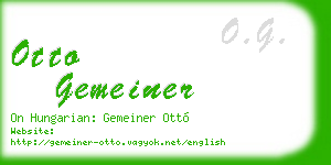 otto gemeiner business card